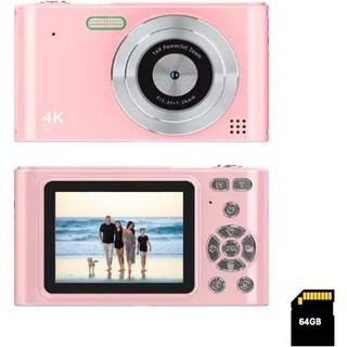 Digital Pocket Camera Digital Point og Shoot Camera med 16X Zoom 64 GB hukommelse FHD 1080p kamera Anti Shake Compact Small Camera Gift til Boys