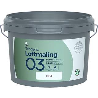 Tendens loftmaling helmat 3 - hvid (På lager i butik)