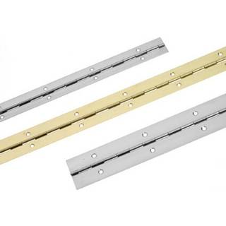 Pianohængsel Roca, 1000 x 25 mm, med omvendt åbning, poleret messing