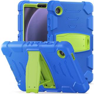 Samsung Galaxy Tab A9 Håndværker Bagside Cover m. Kickstand - Blå / Grøn