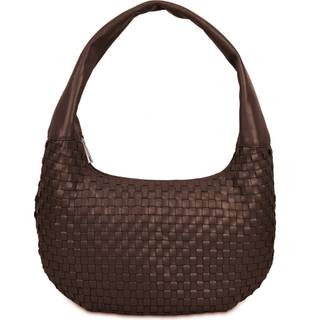 Gabi Braided Mountain Small Skuldertaske, Dark Brown