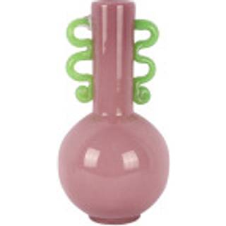 Vase Fiesta Ø14cm glas lyserød og grøn