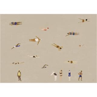 Fine Little Day Swimmers plakat Beige, 50x70 cm