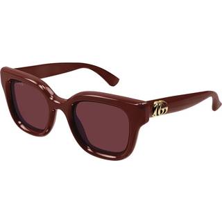 Gucci Kvinde GG1828S 003 Solbriller Injiceret Bordeaux Rød Rund