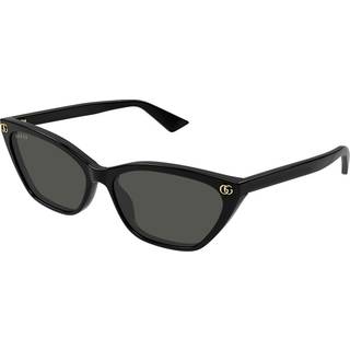 Gucci Kvinde GG1815S 001 Solbriller Acetat Sort Grå Cat Eye