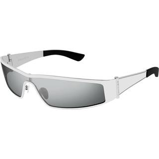 Alexander McQueen Unisex Alexander McQueen AM0491S 002 Solbriller Acetat Sølv Sølv Geometrisk