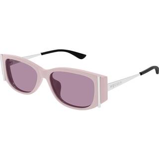 Alexander McQueen Kvinde Alexander McQueen AM0494SA 004 Solbriller Acetat Rosa Violet Rund