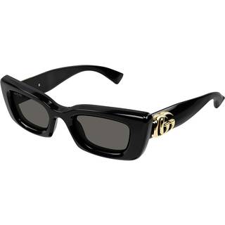 Gucci Kvinde GG1827S 001 Solbriller Injiceret Sort Grå Cat Eye