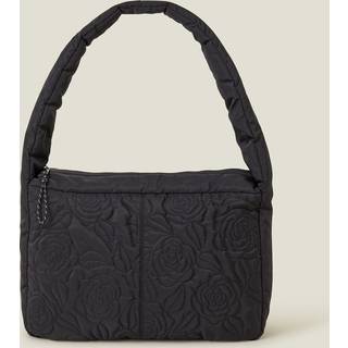 Accessorize Accessorize Black Floral Quilted Shoulder Bag