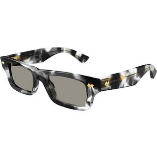 Bottega Veneta Unisex Bottega Veneta BV1351S 002 Solbriller Acetat Havana Røg Firkantet