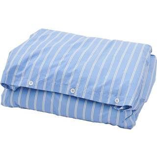 Tekla - Percale stripes double duvet cover 220x220cm island blue stripes - Dynebetræk - Blå