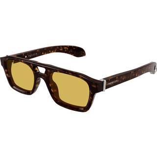Alexander McQueen Mand AM0505S 002 Solbriller Acetat Havana Pilot