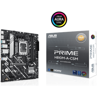ASUS PRIME H810M-A-CSM Bundkort - Intel H810 - Intel LGA1851 socket - DDR5 RAM - Micro-ATX