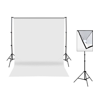 Softbox Fotostudiepakke med stor hvid Baggrund