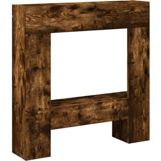Forsats Til Pejs 81X18X82 Cm Konstrueret Træ - Røget eg