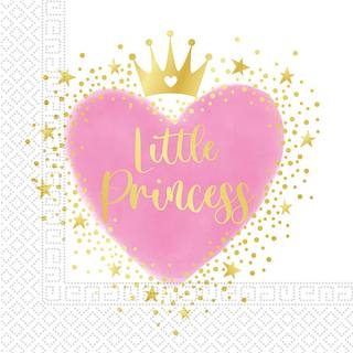 Mønstrede servietter 33x33 cm 20-pak - My Little Princess (På lager i butik)