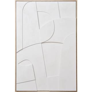Madeline NO 1,60 relief vægdekoration med ramme 60x90cm hvid.