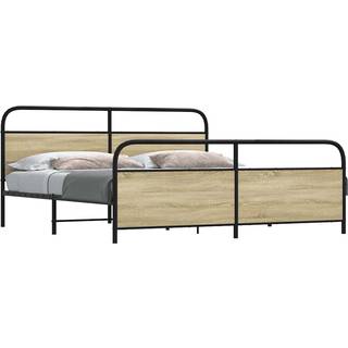 Sengeramme Uden Madras Metal Sonoma-Eg - med hovedgærde og fodgærde / 180 x 200 cm