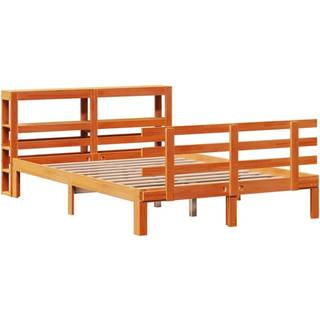 Sengeramme Med Sengegavl 120x190 Cm Massivt Fyrretræ Gyldenbrun