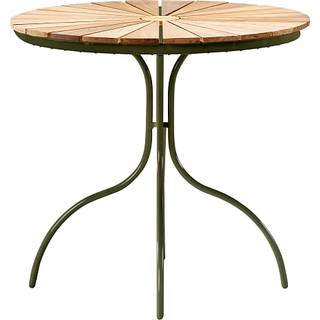 Kerteminde teak cafébord - grønt stel