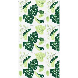 Bruserullegardin Stofbredde 66 Cm Grønne Blade - uden kassette / 130 x 240 cm