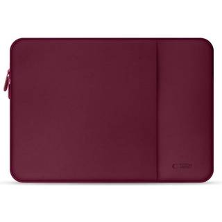 Tech-Protect MacBook / Laptop Neopren Sleeve 15-16" (36.5 x 25.5 cm) m. Ekstra Lomme - Vinrød