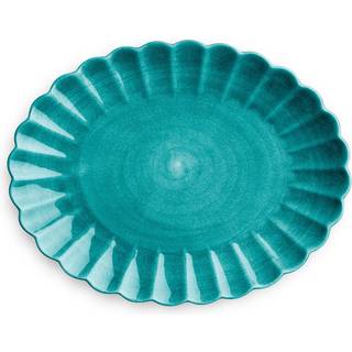 Mateus Oyster Fad 35x30 Cm Havblåt - Serveringsfad Keramik Ocean - EOC24D