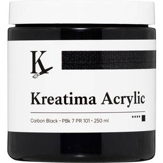 Kreatima Acrylic akrylfarve 250 ml – Carbon Black PBk 7 PR 101