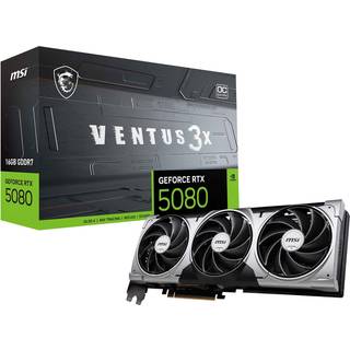 MSI GeForce RTX 5080 VENTUS 3X OC - 16GB GDDR7 RAM - Grafikkort