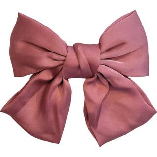 DARK Satin Bow Hair Clip Dark Rose