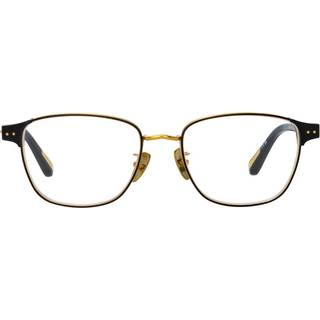 Linda Farrow ALVAR LFL1487 C1 53 Briller Mænd Black - Black On Yellow Gold - 53mm