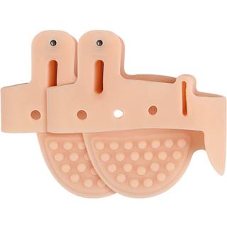 2 par tåseparator Hallux Valgus beskyttelse forfodspuder Beige