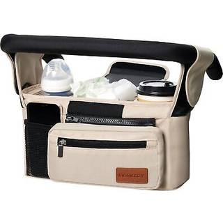 Momcozy Universal Baby klapvogn Arrangør 2 Isoleret kopholder aftagelig lynlås Justerbar skulderrem Stor kapacitet til Baby Essentials Compact De
