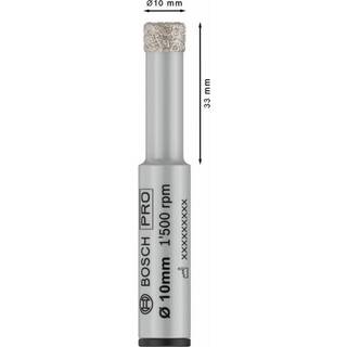 BOSCH Burghiu PRO Ceramic dry, 10 x 33 x 13 mm