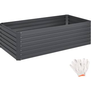 Højbed Blomma, 1100 L, galvaniseret, 200x100x56cm - anthrazit
