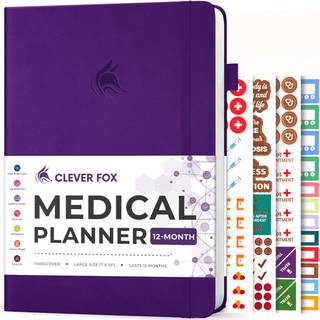 Clever Fox Large Medical Planner 12 -m?neders - Medical Notebook Health Diary Wellness Journal & Logbook To Spore Health - Self -Care Medical Jou