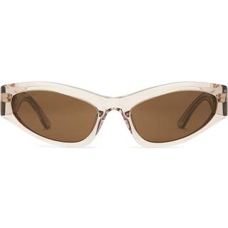 Balenciaga Kvinde BB0387S 004 Solbriller Acetat Beige Brun Geometrisk