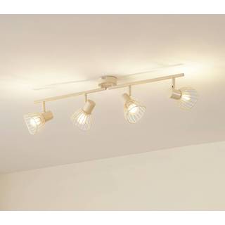 Lindby loftlampe Piena, beige, 4 lyskilder, metal, 70 cm