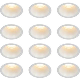 Sæt med 12 indbyggede spots hvide GU10 35 mm IP44 - Dept