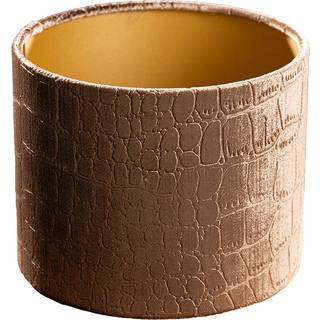 Velvet lampeskærm krokodille design med guld indvendig 18/18/14