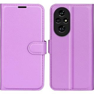 Honor 200 Pro (5G) - EIDERWOOD Kunstlæder Flip Cover m. Kortholder & Ståfunktion - Lilla