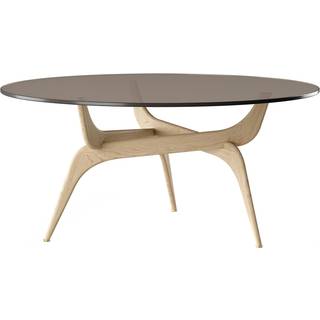 Brdr. Krüger Triiio Sofabord Ø90 Cm Ubehandlet Eg / - Sofabord Glas Bronze - TRO5-OUN-BG
