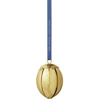 Georg Jensen Spring 2025 dekorationsæg påskeophæng Guldbelagt rustfrit stål