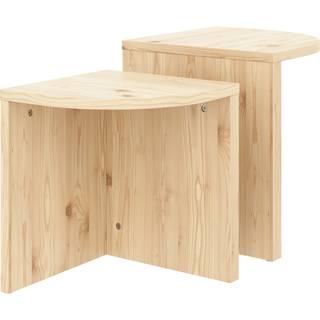 Combine Bordsæt Fra Karup Design i Massiv FSC Fyrretræ | Japandi - B:43/36 x D:43/36 x H:47/42 - Klar lak