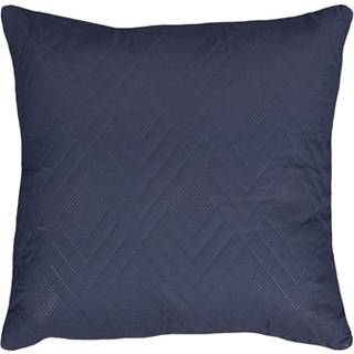 Gavlpude - 80x80 cm - 2 sidet - Mørkeblå og lyseblå - Stor pyntepude til sengen