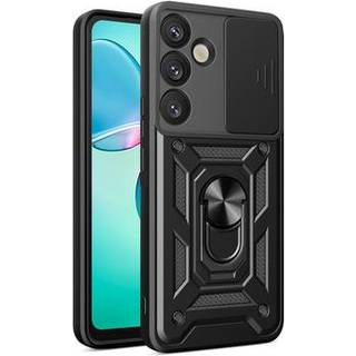 Samsung Galaxy S25+ Roterende Ring Hybrid Cover med Kameraskjold - Blå