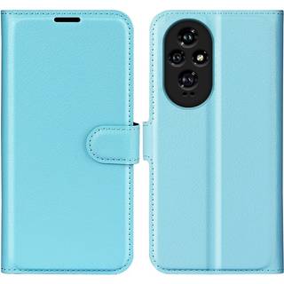 EIDERWOOD Honor 200 5G Folio Cover – Kunstlæder Wallet Case med Litchi Tekstur - Blå
