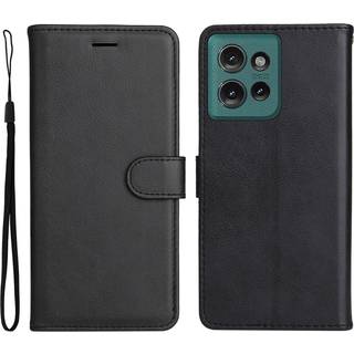 Motorola Edge 50 Wallet Flip Læder Cover m. Pung - Sort