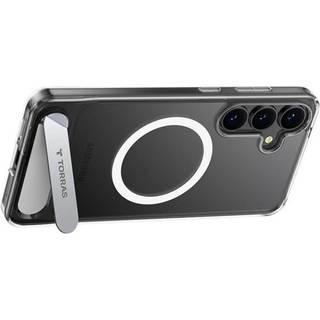 TORRAS Samsung Galaxy S25 - Pstand Hybrid Cover m. Ståfunktion - MagSafe Kompatibel - Gennemsigtig