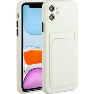 iPhone 12 Mini - EIDERWOOD Fleksibelt Plastik Cover m. Kortholder - Hvid